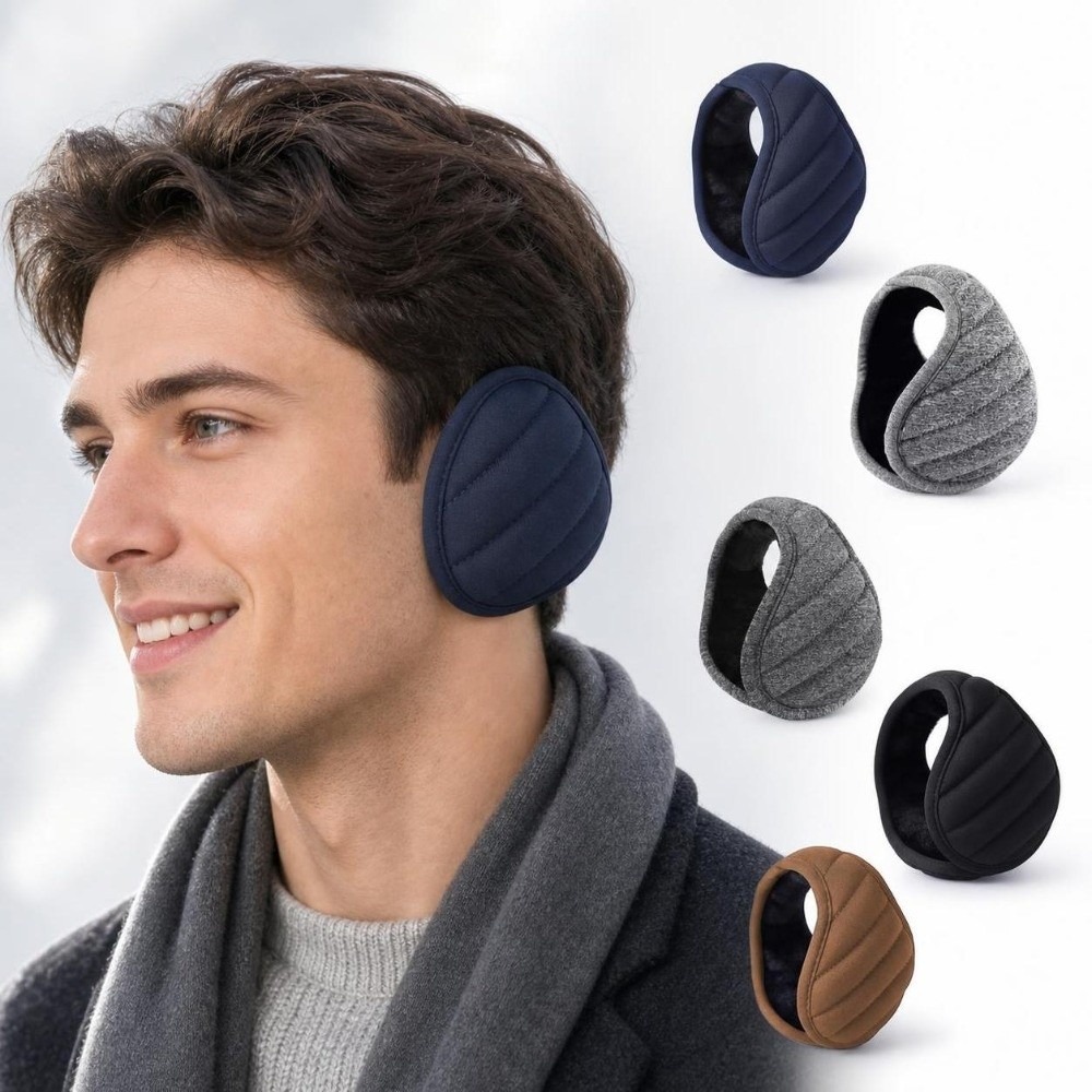 Winter Cycling Commute - Portable Thick Lined Winter Earmuffs Soft