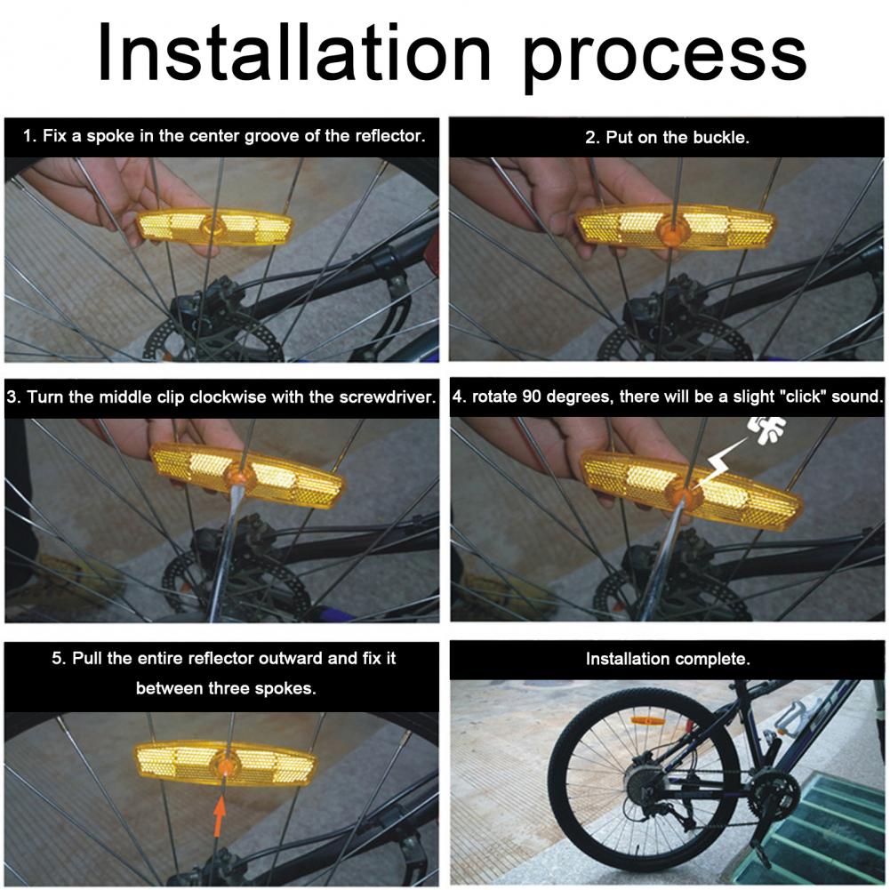 Spoke Reflector Set - Bicycle Warning Reflector Bike Warning Reflectors