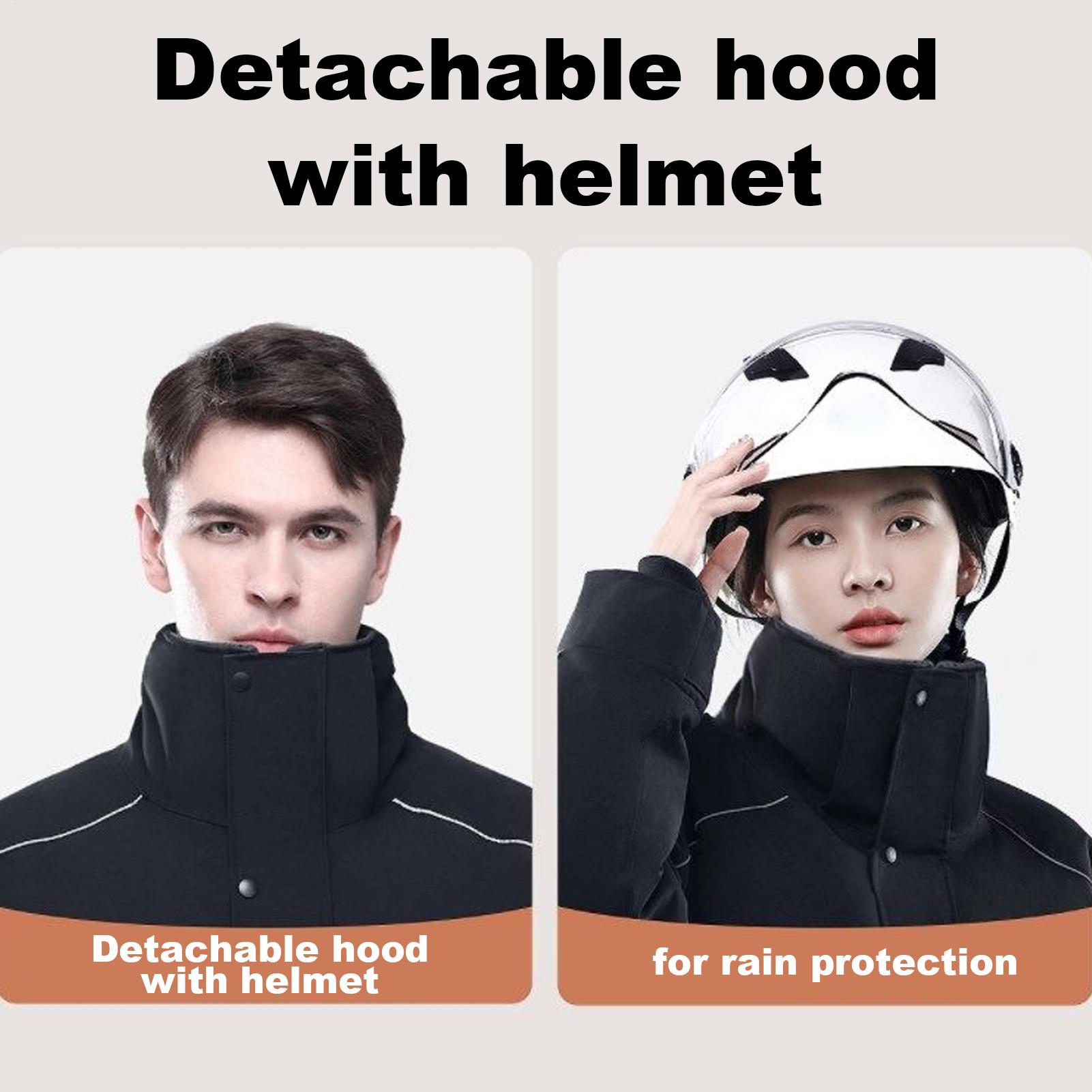 Winter Cycling Commute - Motorcycle Winter Jacket 4-Pockets Warm Clothes