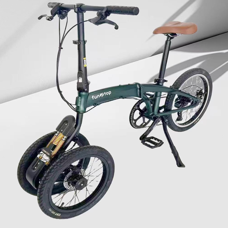 Commuting With Bike - 20/16-inch Dual-Front-Wheel Folding Bike / Inverted
