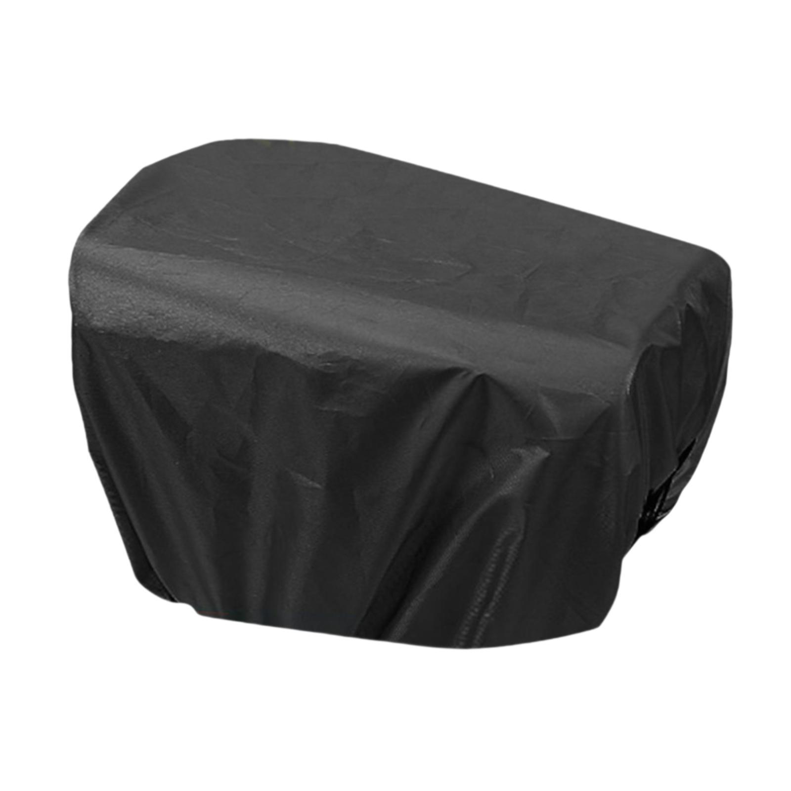 Cycling Commute In Rain - Black Waterproof Bicycle Basket Rain Cover