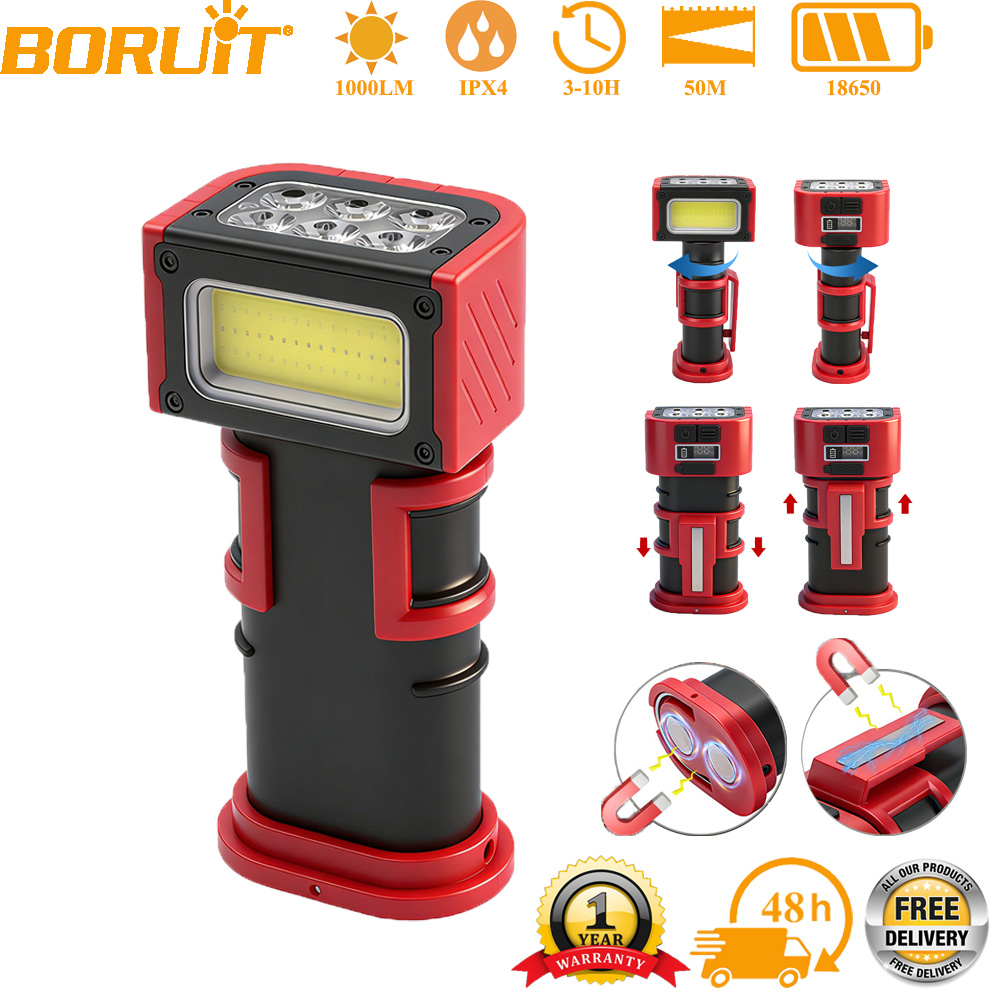 BORUiT COB LED Work Light 1000 - đánh giá và giá Cycling To Work