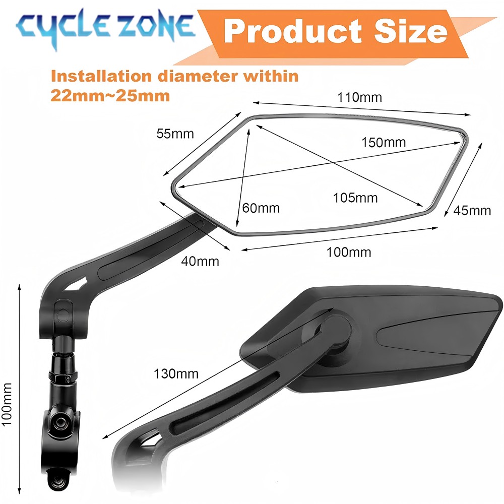 Mountain Bike Rearview Mirror  - đánh giá và giá Cycling Zones