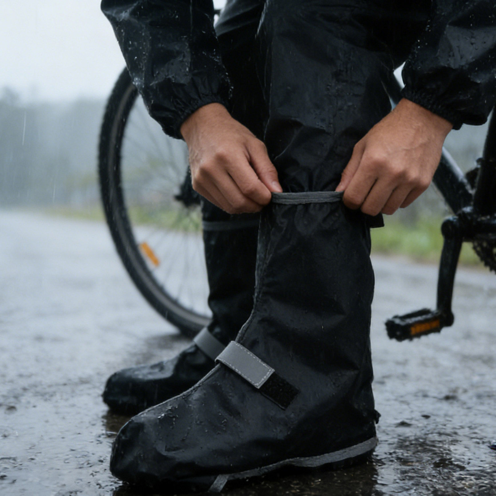 1Pair Waterproof Cycling Shoe  - đánh giá và giá Cycling Commute In Rain