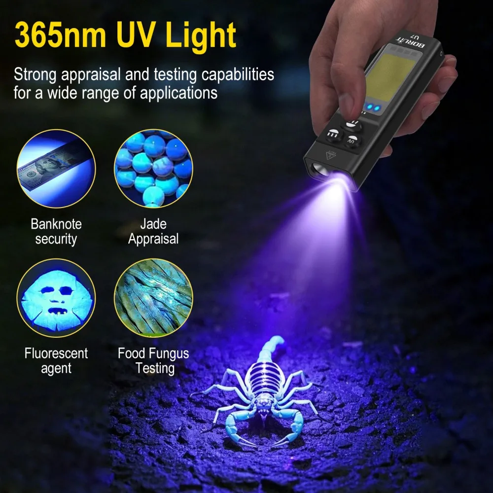 BORUiT U7 UV LED EDC Flashligh - đánh giá và giá Cycling To Work