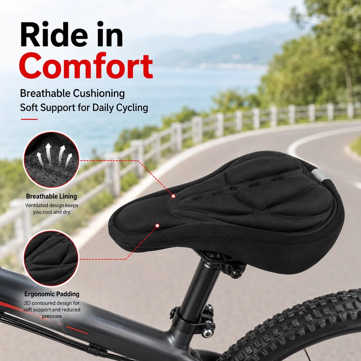 3D Soft Foam Padded Bicycle Sa - đánh giá và giá Commuting By Bike