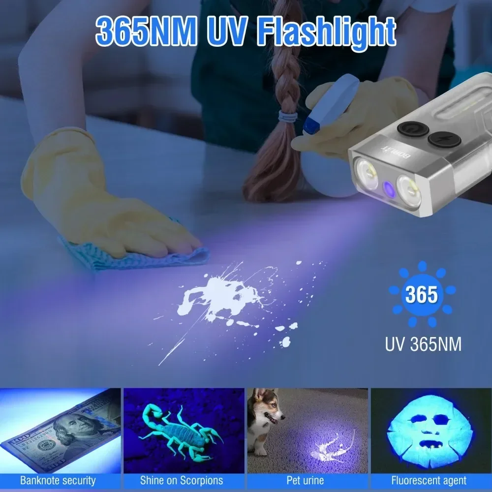 BORUiT V10 Keychain UV LED EDC - đánh giá và giá Cycling To Work