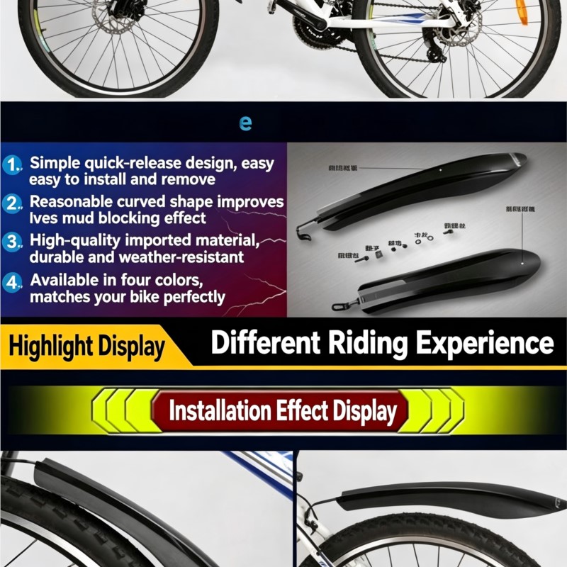 Universal Quick Release Bike F - đánh giá và giá Fender Mudguard Set