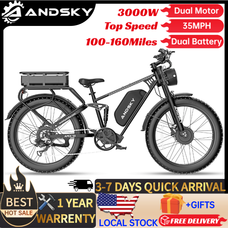 ANDSKY Apex50 AWD Electric Bik - đánh giá và giá Bike Pump Frame Mount