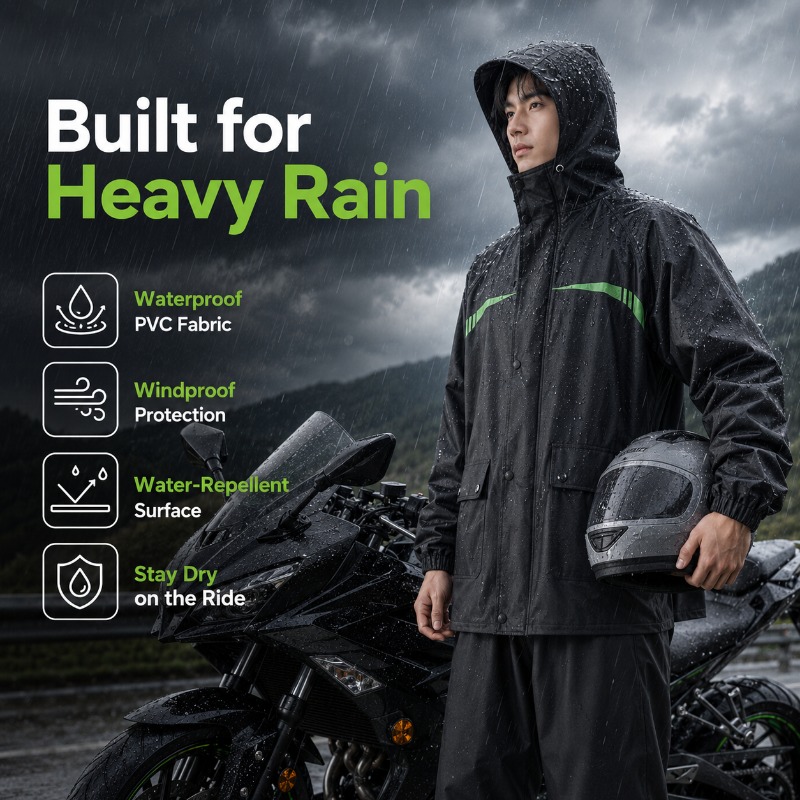 Unisex 2-Piece Waterproof Cycl - đánh giá và giá Cycling Commute In Rain